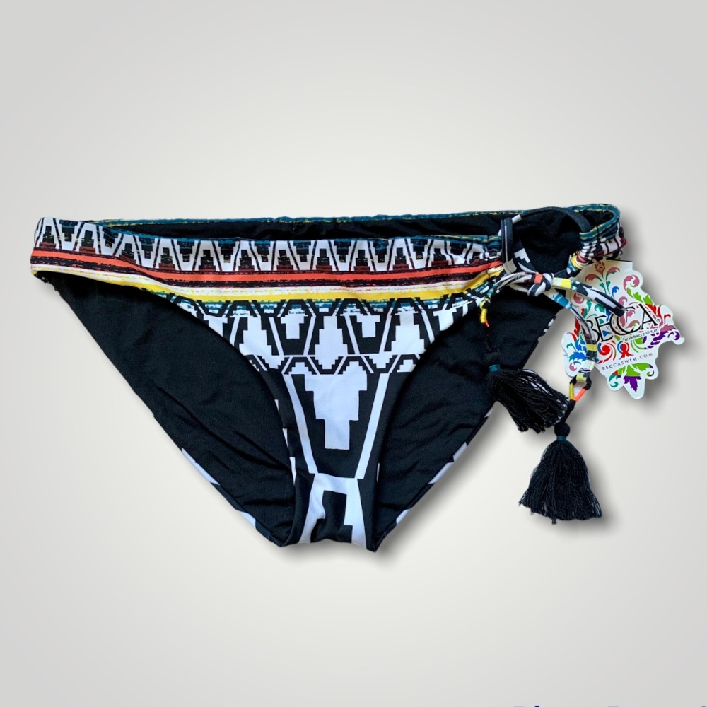NWT Becca Basic Fit Tribal Print Bikini Bottoms